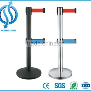 High Quality Retractable Belt Barrier Crowd Control Stanchion Stainless Steel Crowd Control Post thumbnail-2