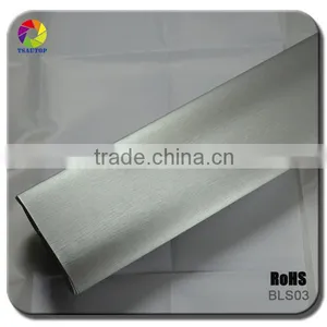 TSAUTOP 1.52*30m 2016 Hot Sale Brushed Vinyl Car Wrapping Silver thumbnail-1