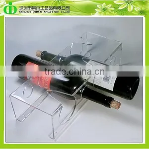 DDW-S006 ISO9001 Chinese Factory Produce Crystal Clear Wine Stand Shelf thumbnail-4