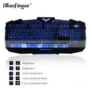 OEM USB Wired Raised Keyboard With Green Blue Backlit for Gaming thumbnail-2