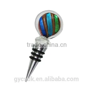 Round Shaped Colorful Lampworking Wine Accessory Wine Stopper thumbnail-1