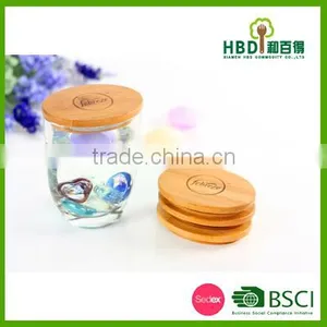 2016 Hot Sale White Ceramic Candle Jar With Wooden Lid thumbnail-5