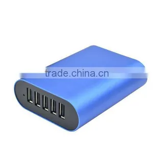 5 Port USB Smart Power Fast USB Charger Travel Wall Charger Station thumbnail-2
