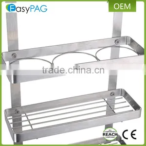 ESYLIFE Stainless Steel Hanging Kitchen Spice Rack, Silver (3 Tier) thumbnail-5