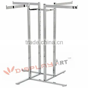 4-Way Clothing Rack With 16" Straight Arms, Height Adjustable - Chrome thumbnail-1