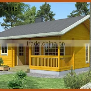 Single Floor Log Cabins Wooden House With Small Terrace thumbnail-1