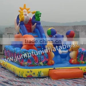 Kids Mini Fun City Inflatable Poseidon Playground Slide thumbnail-3