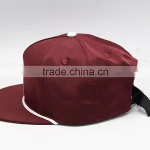 Backpack Buckle Custom Woven Label Snap Back Cap With Rope thumbnail-3