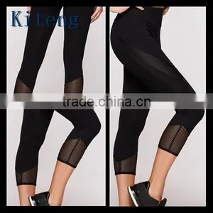 Kiteng High Performance Mesh Insert Stretch Leggings Office In United States (USA)Small Minimum thumbnail-1