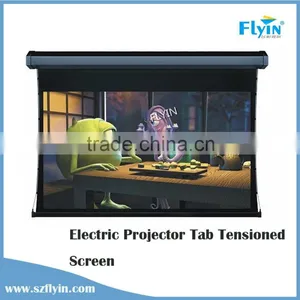 200" Electric Projector Screen Tab Tensioned With 3D Screen thumbnail-1