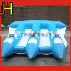 Popular JH Inflatable Plastic 6 Person Flying Banana Boat thumbnail-6