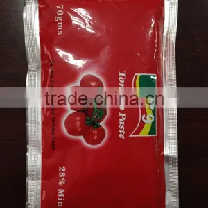 70G High Quality Manufactory Hot Sell Ningbo China 28-30% Sachet Tomato Paste thumbnail-3