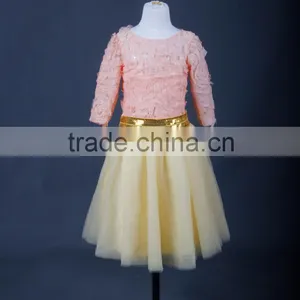 FQ-2 Cheap Latest Dress Designs For Flower Girl Net Dresses thumbnail-4