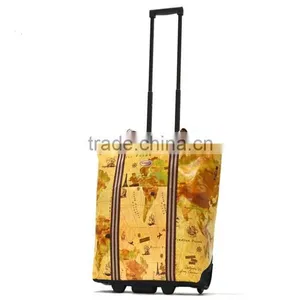 Light Weight Retractable Handle Textile Lining Printed Luggage thumbnail-1