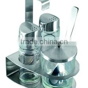 Glass Spice Set With Stand thumbnail-1