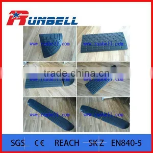 4" Height Portable Rubber Curb Ramp With End Caps thumbnail-3