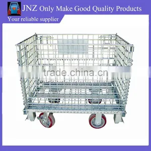 Metal Rolling Folding Wire Warehouse Storage Cage thumbnail-1