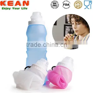 Medical Grade Silicone Sports Water Bottle Foldable Silicone Water Bottle thumbnail-5