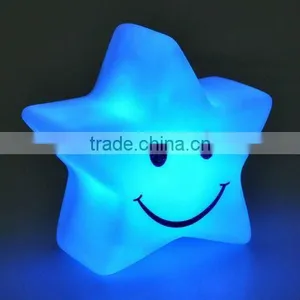 7 Color Changing Smile Star Shape LED Night Light Lamp thumbnail-1