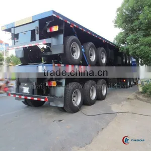 3 Axles 40 Foot Container Transport Trailer 60 Ton thumbnail-1