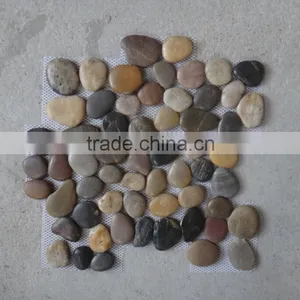 Mixed Colour Pebbles/pebble Meshed Tile/cobble thumbnail-3