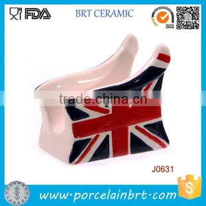 England Flag Style Ceramic Tissue Holder thumbnail-1