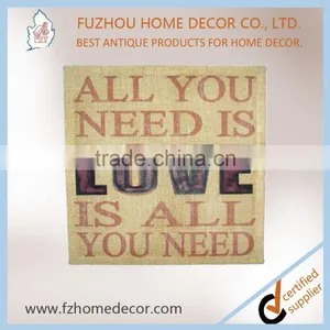 2017 Classical Linen Printing Wooden Wall Frame With Good Quanlity for Decorative thumbnail-2