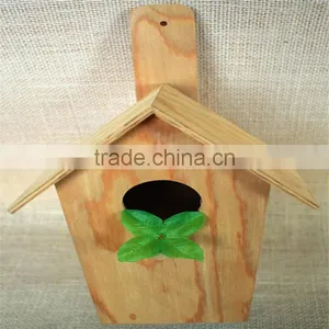 Wood Artificial Bird Nest for Round Wood Window thumbnail-1