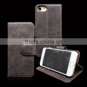 Custom Real Leather Stand Flip Phone Shell, Wallet Flip Leather Phone Case For IPhone7 thumbnail-1