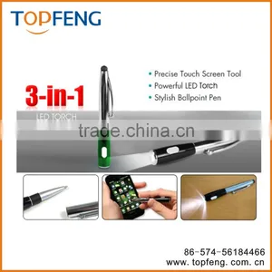 3-in-1 Stylus With Ballpoint Pen and LED Torch/stylus Pens With Glitter thumbnail-1