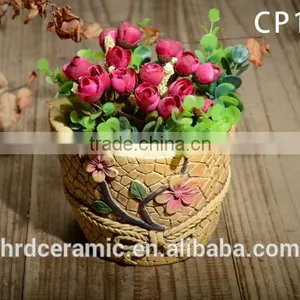 Newest Fashion Light Weight Waterproof Ornamental Cement Flowerpot thumbnail-5