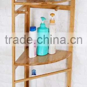 2-Tier Decorative Bamboo Bathroom Hanging Storage Basket thumbnail-3