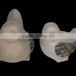 Bird Cement With Slate Statue - Bird Stone With Slate Statue - Animal Statue thumbnail-1