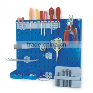 Tool Board Storage Steel Hanger Garage Organizer Rack,plastic Wall Mount,12pcs Wall Mounted Tool Organizer Kit Pegboard (302812) thumbnail-1