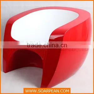 Modern Appearance Special Fiberglass Low Arm Dining Chair thumbnail-4