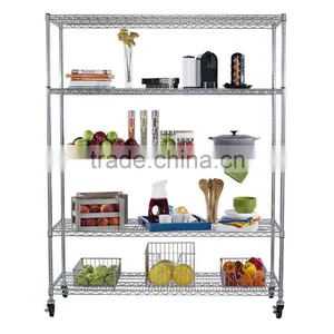 2017 Hot Selling Metal Storage Rack Display Stand With Wheels thumbnail-1