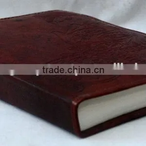 Handmade Vintage Beautiful Embossed Leather Notebook thumbnail-3