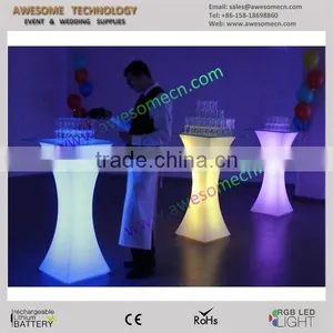 Narrow Waist Square Led High Standing Party Table thumbnail-3