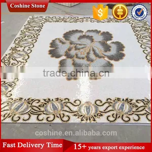 Fancy Design Flower Marble Waterjet Pattern Mosaic Tile thumbnail-1