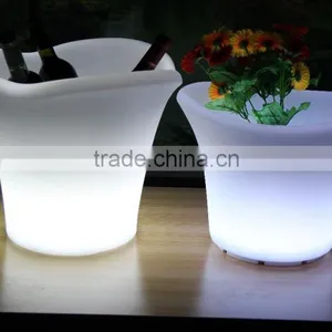 100% PE Plastic Luminous Led Plastic Flower Pot Furniture thumbnail-5