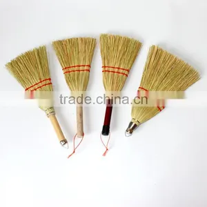 ESD Corn Straw Hand Whisk Broom With Metal Ring Cap thumbnail-1