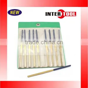 10Pcs 5.5" 140x3mm Diamond Coated FLAT Files Titanium File Watch Jewelry Repair thumbnail-1