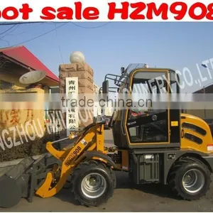 800KG Mini Wheel Loader Price List HZM908 Chinese Wheel Loader With Protection Chain thumbnail-2