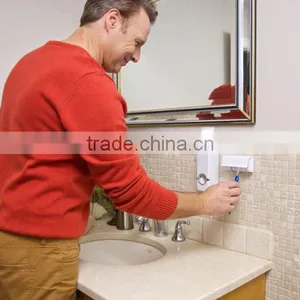 Press 2 Paste Hands Free Automatic Toothpaste Dispenser and Toothbrush Holder thumbnail-1