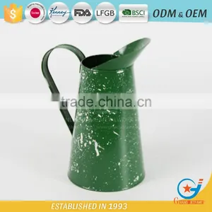 Garden Iron Powder Coating Green Bottles and Jug for Flower Metal Water Jugs thumbnail-1