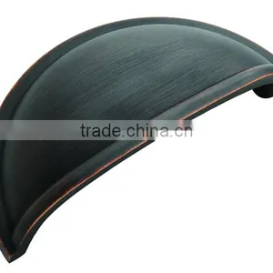 Satin Zinc Alloy Cabinet Drawer Pull Handle Shell Style Handle Cup Handle thumbnail-6