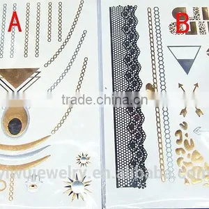 Temporary Sexy Fashion Foil Jewelry Custom Tattoo Sticker For Sale thumbnail-1