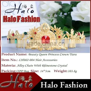 2017 High Quality Fashion Hair Accessories Headband Woman Retro Noble Queen Metal Crowns LH002-004 thumbnail-1