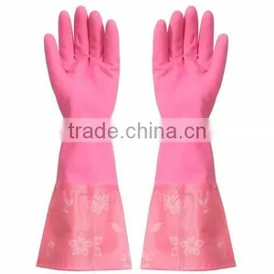 Glam Print Extra Long Cleaning Gloves Dishwashing Household Womens thumbnail-1