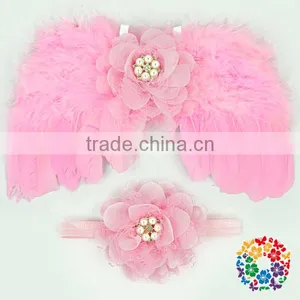 Fancy Solid Pure White Color Baby Girls Feather Angel Wings Wholesale Kids Angel Wings For Sale Party Feather Wing Decoration thumbnail-3